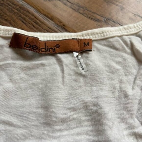 Beldini white tank with gold gems size medium - Picture 6 of 7